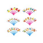 Graffiti Folding Fan 6 pcs