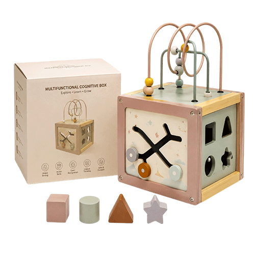 Wooden activity cube Educational Toy in Qatar